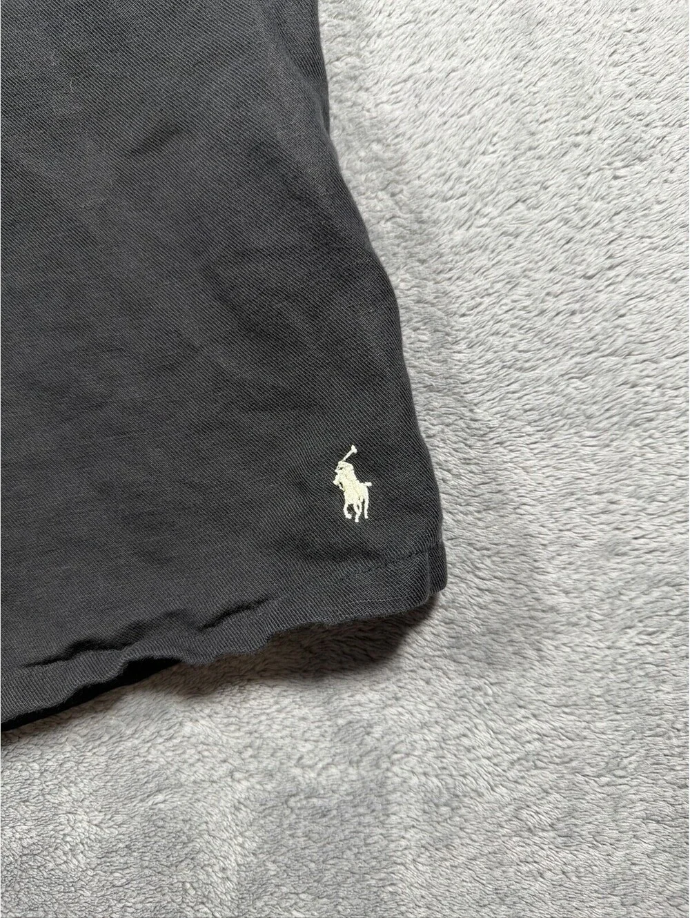 Polo Ralph Lauren Black Cotton Drawstring Lounge Shorts Men